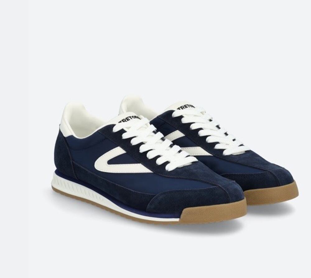 TRETORN Rawlins 2.0 Leather Sneaker Navy Blue Women's Sz 10 NWT